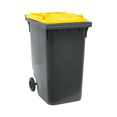 Mülltonne GMT, 360 l, fahrbar, schwarzgelb