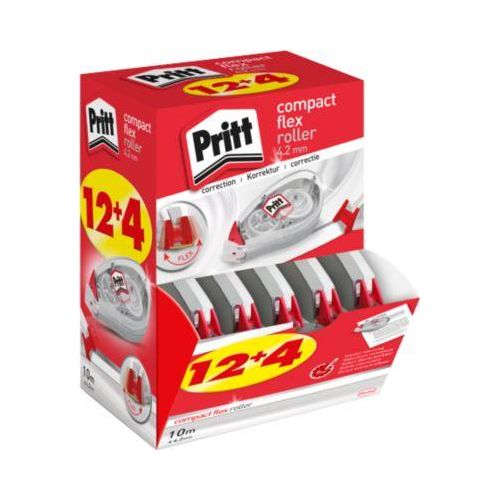 Korrekturroller Pritt Compact Flex, m. Push-&-Pull-Funktion, L 10 m x B 4,2 mm, 16er-Multipack