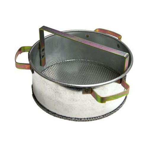 Kleinteilekorb für Wasch- und Tauchbehälter PREMIUM LINE, Volumen 8 l, Ø 238 x H 254 mm, Tragegriff, Stahlblech, rot