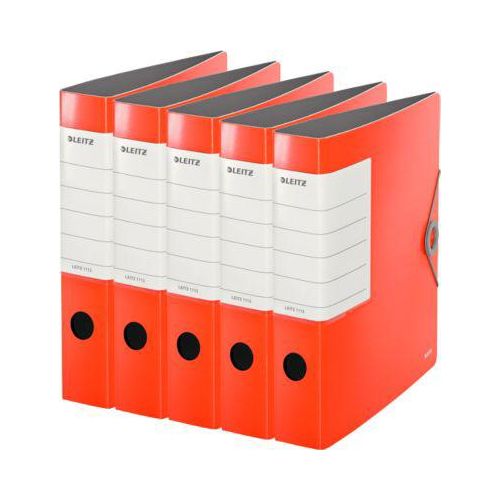 LEITZ® Qualitätsordner SOLID, DIN A4, Rückenbreite 62 mm, 5 Stück, hellrot