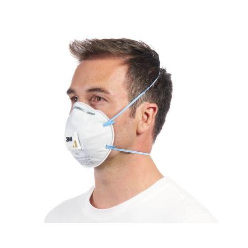 Atemschutzmaske 3M Cool Flow 8822, Einweg, Typ Partikelmaske FFP2, EN 149:2001 + A1:2009, mit Ventil, Polypropylen, weiß, 10 Stück