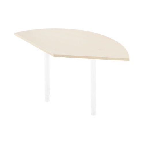 Ansatztisch, B 800 x T 800 mm, Ahorn-Dekor/weiß