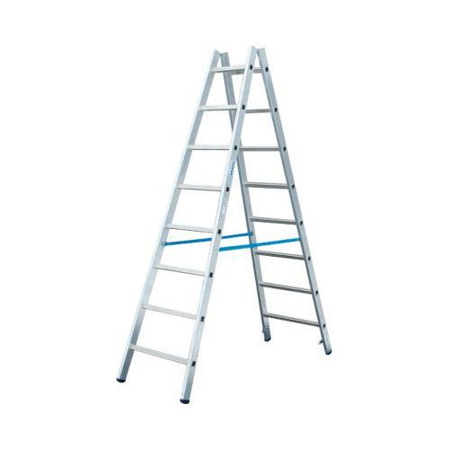 Sprossendoppelleiter, aus Aluminium, 2x 8 Sprossen