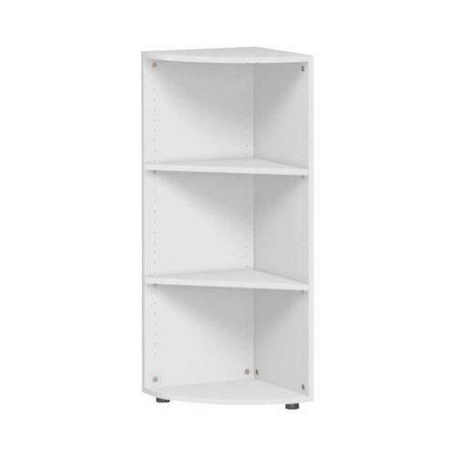 Eckabschlussregal PALENQUE, 3 OH, B 400 x T 400 x H 1104 mm, lichtgrau