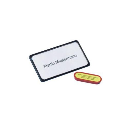 Magnet-Namensschilder, schwarz, 10 St.