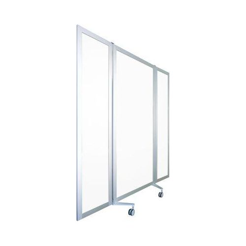 Mobile Stellwand, Metall weiß, magnethaftend