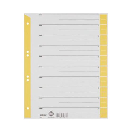 LEITZ® Trennblätter A4 1652, zur freien Verwendung, 25 Stück, gelb