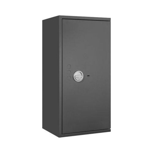 Tresor Lyra 5, Widerstandsgrad 0 nach EN 1143-1, Volumen 109 l, Türanschlag rechts, Doppelbartschloss mit 2 Schlüsseln, 2 Fachböden, inkl. Verankerungsmaterial, B 500 x T 420 x H 950 mm, graphitgrau RAL 7024