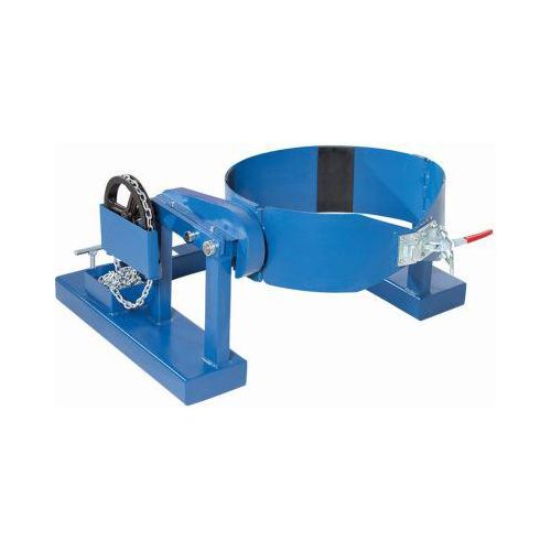 Fasswender asecos, Stahl, blau pulverbeschichtet, mit Kette, B 990 x T 720 x H 510 mm, bis 300 kg