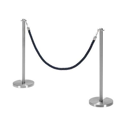 Absperrpfosten, Einzelexemplar ohne Robe, Ø 38 x H 850 mm, Edelstahl satiniert