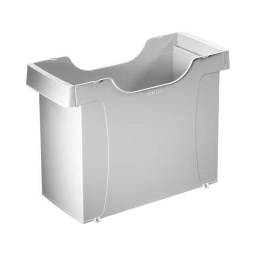 Hängemappenbox Leitz Uni-Box Plus 1908, DIN A4, für ca. 20 Hängemappen, Griffmulden, grau