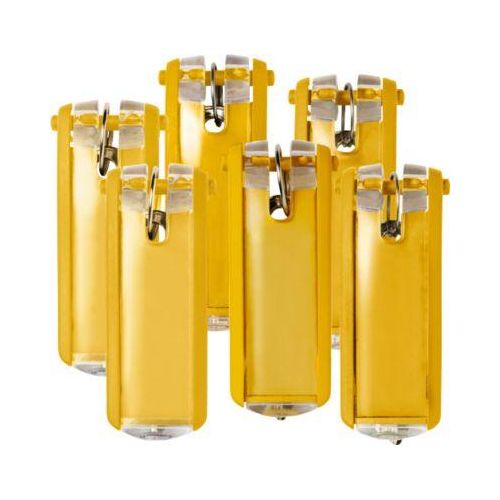 Schlüsselanhänger Key Clip, gelb, 6 Stück