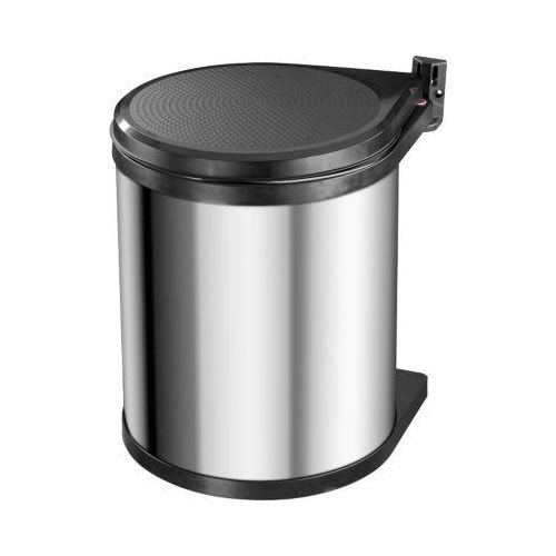 Abfallsammler Hailo Compact-Box M, 15 l, rund, Dreh-Kipp-Deckel, Edelstahl Image