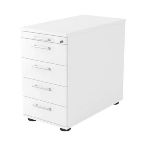 Standcontainer ULM, 4 Schübe, B 428 x T 800 x H 720-760 mm, weiß/weiß