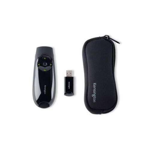 Presenter Kensington Expert K72426EU, Reichweite 45 m, Joystick-Cursor, USB-Receiver, grüner Laserpointer, schwarz