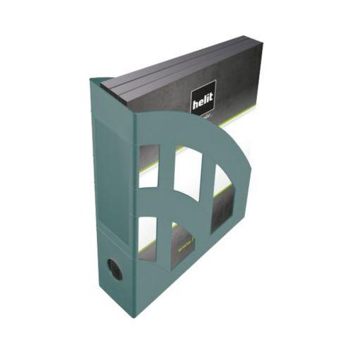 Stehsammler Helit The Green Bridge, für Format A4-C4, Rückenbreite 78 mm, Recyclingkunststoff, grün, 4 Stück