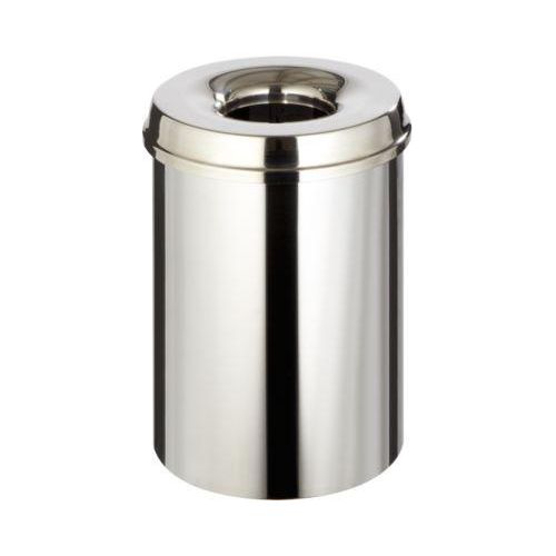 Abfallsammler für Innenanwendung, 30 L, selbstlöschend, Korpus Edelstahl/Deckel Edelstahl