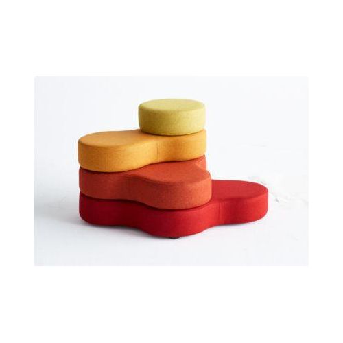 Sitzsystem TAPA Round II, Stoff, modular, mit Drehmechanismus, B 1090 x H 620 mm, rot/gelb