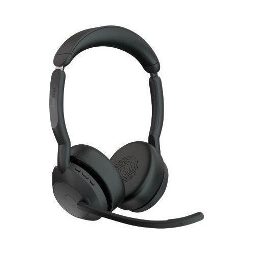 Headset Jabra Evolve2 55, Ladestation, Reichweite bis 30 m, bis 10 h, UC-optimiert, Stereo, schwarz