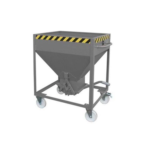 Silobehälter Typ SR 375, Räder, Inhalt 375 Liter, grau RAL 7005