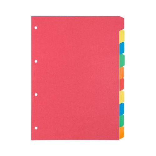 Kartonregister Schäfer Shop Select, 1er Pack, 4-fach Lochung, 160 g/qm Recyclingkarton, 10-teilig