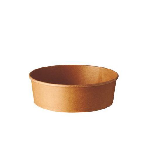 Einweg Salatschalen Papstar pure, 500 ml, Ø 150 x H 46 mm, 50 Stk., biologisch abbaubar, nachwachsende Rohstoffe, PLA-Beschichtung, braun