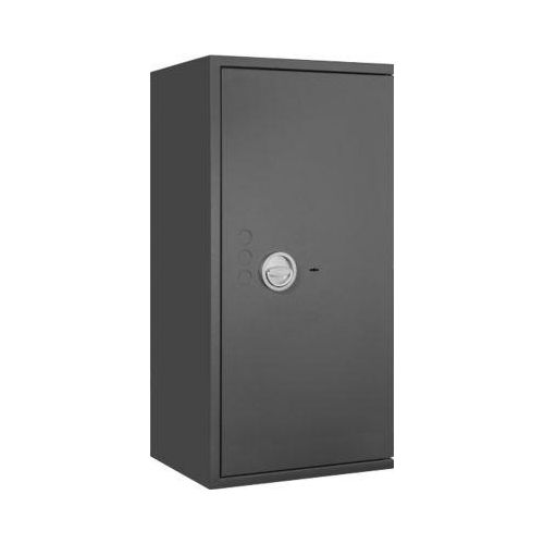 Tresor Lyra 5, Widerstandsgrad I nach EN 1143-1, Volumen 109 l, Türanschlag rechts, Doppelbartschloss mit 2 Schlüsseln, 2 Fachböden, inkl. Verankerungsmaterial, B 500 x T 420 x H 950 mm, graphitgrau RAL 7024