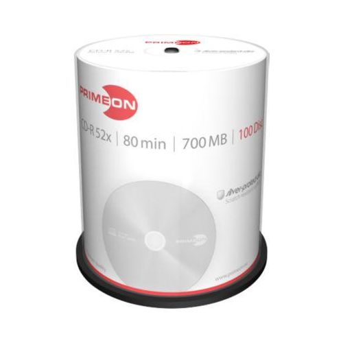 PRIMEON CD-R, bis 52fach, 700 MB/80 min, 100er-Spindel