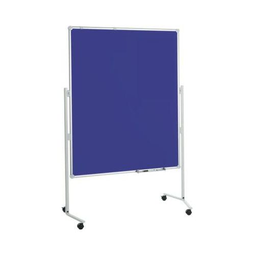 MAUL Moderationstafel Pro, B 1200 x H 1500 mm, Textil/Textil, blau