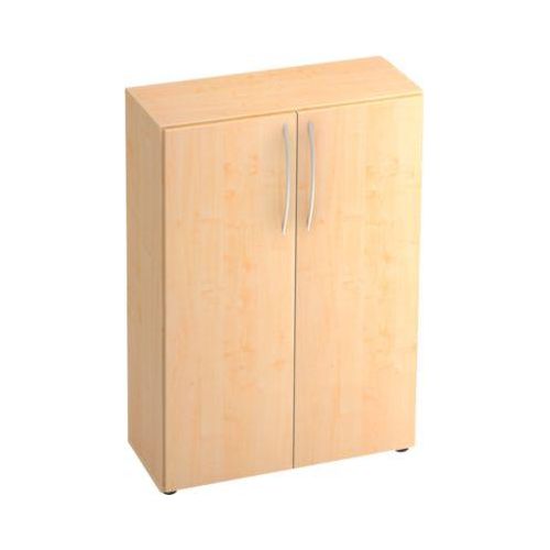 Schrank TARA, 3 Ordnerhöhen, B 800 x T 330 x H 1144 mm, Flügeltüren, 2 Fachböden, stapelbar, Ahorn-Dekor