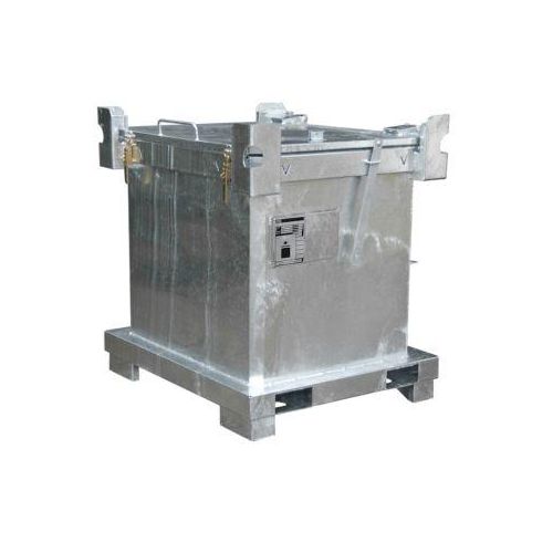 Sonderabfall-Behälter BAUER SAP 800-1, Stahlblech, feuerverzinkt, stapelbar, B 1200 x T 1000 x H 1235 mm