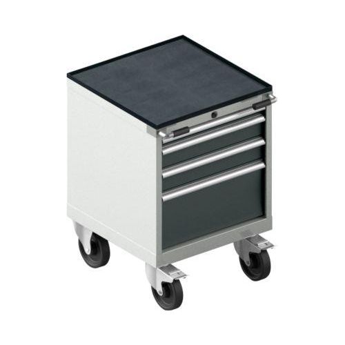 Schäfer Shop Select Schubladenschrank mit Rollen WSK 18-27, 4 Schübe, bis 75 kg, B 411 x T 572 x H 770 mm, anthrazitgrau/lichtgrau