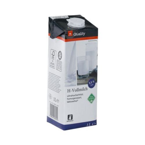 Transgourmet Quality H-Milch, laktosefrei, vegetarisch, 3,5%, 1 Liter