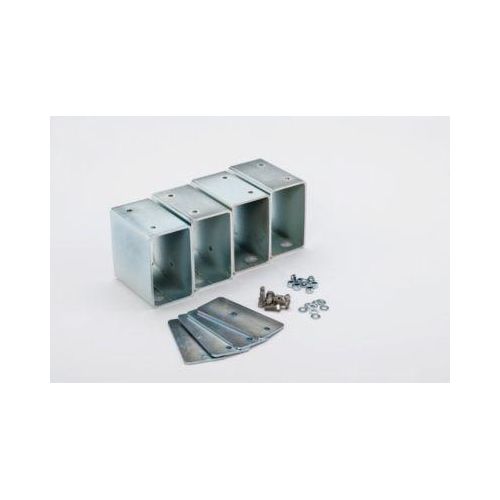 Stapelfüße für CEMO Akku Ladeschrank Basic/Premium/Premium Plus & Akku Lagerschrank, ermöglicht platzsparende Stapelung der Schränke, 4 Stück, silber