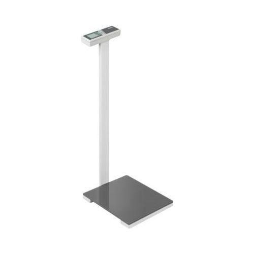 KERN Personenwaage MPK 200K-1P, Wägebereich bis 250 kg, Glaswägeplatte, Stativ, AUTO-OFF-Funktion, Einheitenumschaltung, B 350 x T 370 x H 960 mm, schwarz/weiß