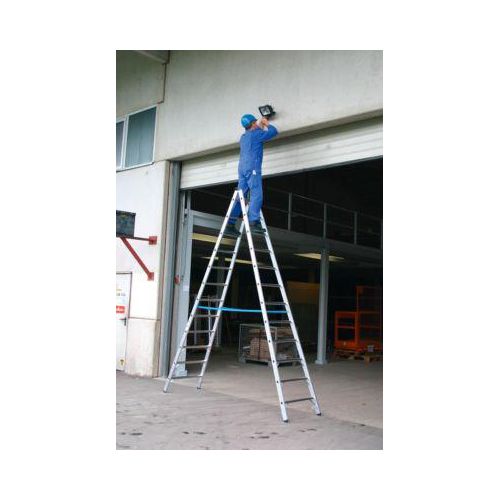 Sprossendoppelleiter, aus Aluminium, 2x 12 Sprossen