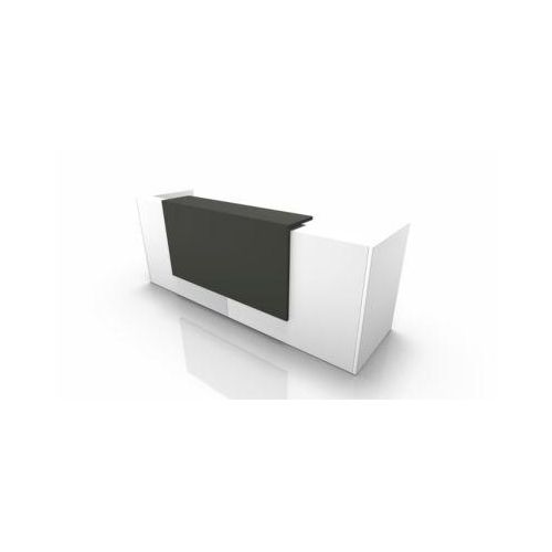 Theke Spezia, gerade, B 2860 x T 880 x H 1130 mm, weiß/grau