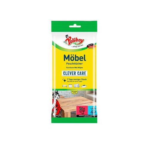 Möbel-Feuchttücher POLIBOY, FSC-zertifiziert, antistatisch, streifenfrei, 24 Stück