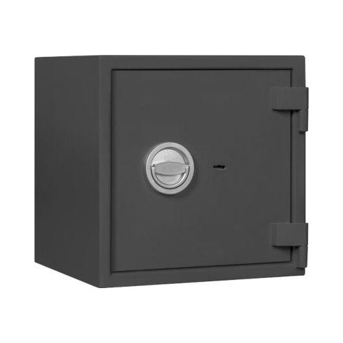 Tresor MT 2, Sicherheitsstufe S 1 nach EN 14450, 46 l/4 Ordner, Doppelbartschloss mit 2 Schlüsseln, 1 Fachboden, B 405 x T 385 x H 405 mm, graphitgrau