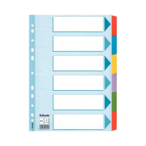 Register Mylar, A4, 6 Taben blanko