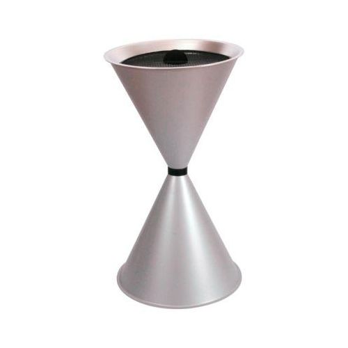 Konischer Standaschenbecher Diabola ECO, Alu-Einlegeschale, H 710 mm, ø 400 mm, silbermetallic