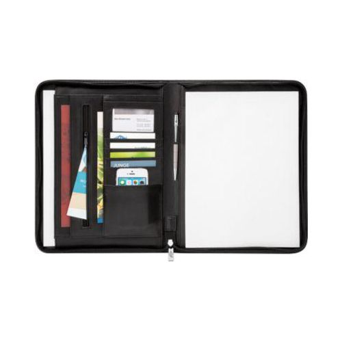 Tagungsmappe Accento, DIN A4, Kunstleder, mit Reißverschluss, inkl. Schreibblock