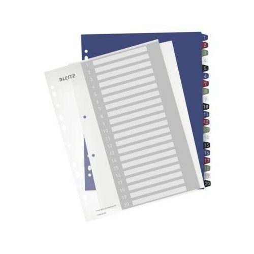 LEITZ Register Style, Zahlenregister, extrabreit, einzeln, Zahlen 1-20