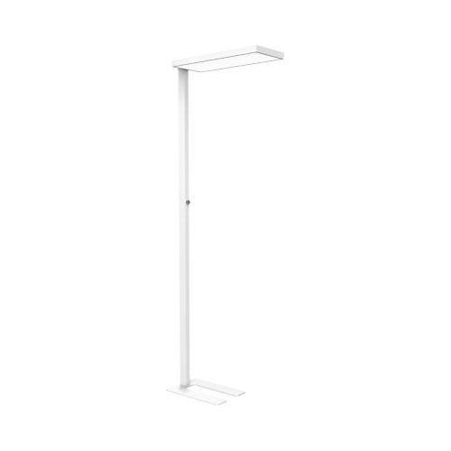 LED-Stehlampe Maul MAULjura, 62 W, 9200 lm, 4000 K, direktes/indirektes Licht, dimmbar, H 1965 mm, Aluminium, weiß