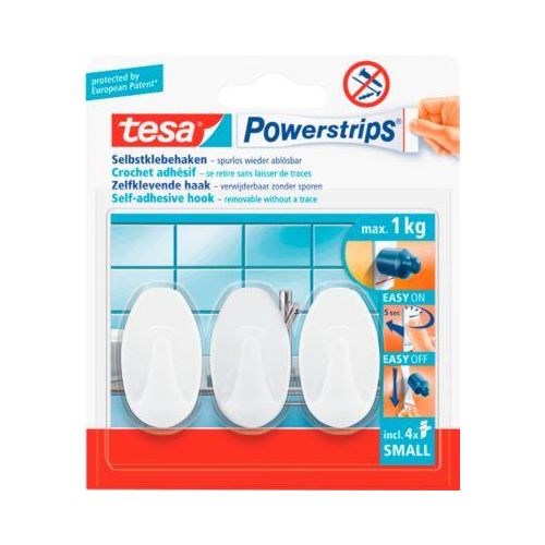 tesa Powerstrips Haken Small, oval