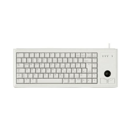Cherry Compact-Keyboard G84-4400, QWERTZ, mit Trackball, 2 Maustasten, Kabellänge 1,75 m, hellgrau