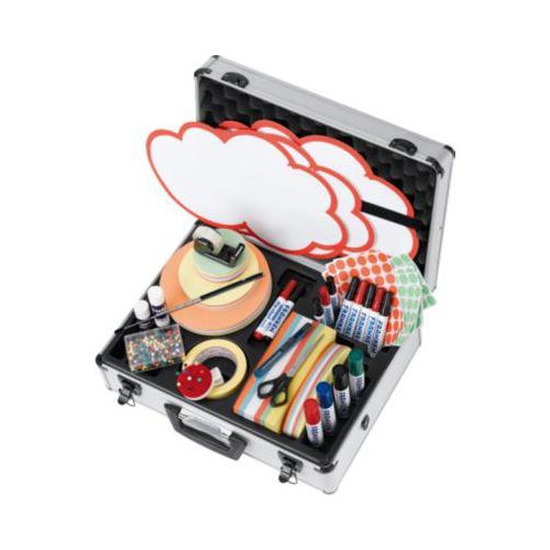 FRANKEN Moderationskoffer Profi, Moderatorenkoffer mit Inhalt, über 2.500 Teile, Aluminium, UMK