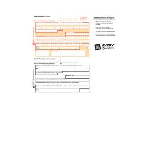 AVERY™ Zweckform SEPA-Überweisung/Zahlschein Nr. 2817