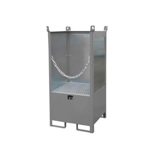 Bauer Fass-Stapelpalette, Auffangvolumen 210 L, grau