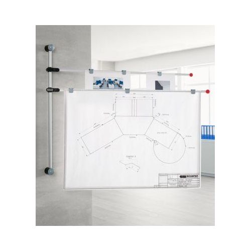 Planhalter Wand, lichtgrau